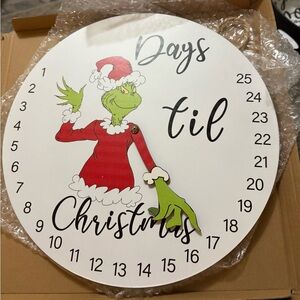 Christmas Countdown Calendar with Grinch Design